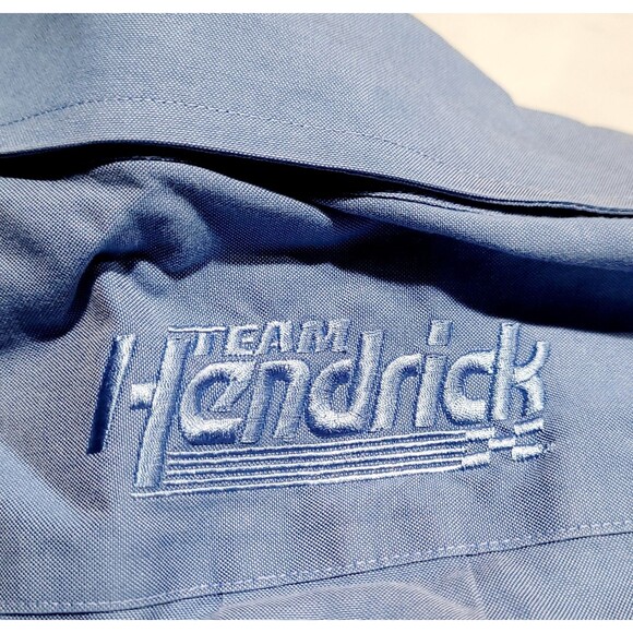 Team Hendrick Collection By Oobe Men's 16 1/2 34/35 L/S Blue Employee Tech Shirt - Picture 8 of 12